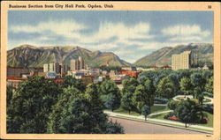 Business Section, City hall park Postcard