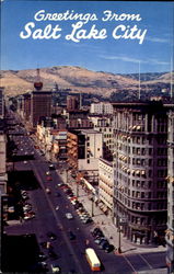 Greetings From Salt Lake City Main Street Postcard