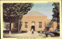 United States Post Office Lake George, NY Postcard Postcard