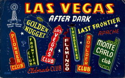 Las Vegas After Dark Postcard