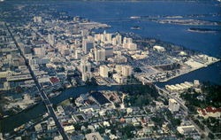 Air View Of City Of Miami Postcard