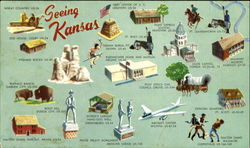 Seeing Kansas Postcard Postcard