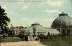 Conservatory And Aquarium, Belle Isle Postcard