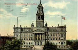 Wayne County Court House Detroit, MI Postcard Postcard