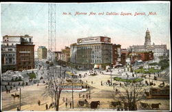 Monroe Ave. And Cadillac Square Postcard