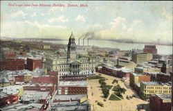 Bird's Eye View From Majestic Building Postcard