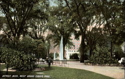 West Grand Circus Park Detroit, MI Postcard Postcard