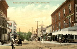 Railroad Avenue Looking West White Plains, NY Postcard Postcard