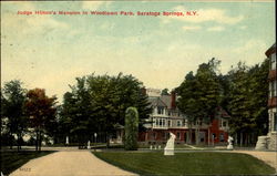 Judge Hilton's Mansion In Woodlawn Park Saratoga Springs, NY Postcard Postcard