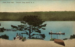 Great Pond Lake, Long Island Peconic, NY Postcard Postcard