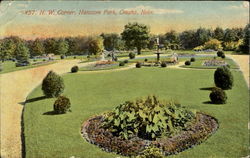 N. W. Corner, Hanscom Park Omaha, NE Postcard Postcard