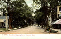 Main Street Looking North Danbury, CT Postcard Postcard