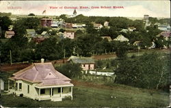 View Of Corning From School House Postcard