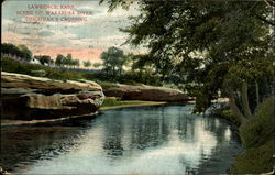 Scene On Wakarusa River Lawrence, KS Postcard Postcard