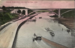 Harlem River From High Bridge New York City, NY Postcard Postcard