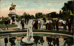 Scene In Public Garden Boston, MA Postcard Postcard