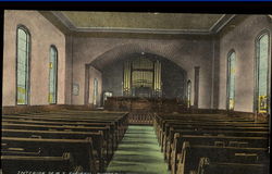 Interior Of M. E. Church Churches Postcard Postcard