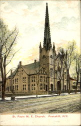 St. Pauls M. E. Church Peekskill, NY Postcard Postcard