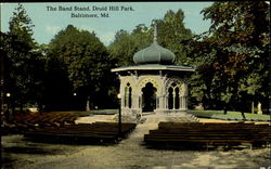 The Band Stand Druid Hill Park Baltimore, MD Postcard Postcard