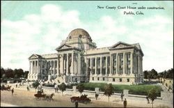 New County Court House Under Construction Pueblo, CO Postcard Postcard