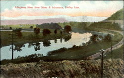 Allegheny River From Olean & Salamanca New York Railroad (Scenic) Postcard Postcard