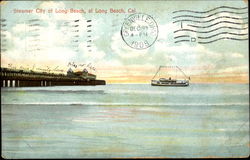 Steamer City Of Long Beach California Postcard Postcard