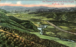 San Timeteo Canyon From Smiley Heights Postcard