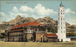 Camp The Court Of Justice Aden, Yemen Middle East Postcard Postcard