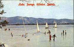 Lake George Winter Sports Postcard