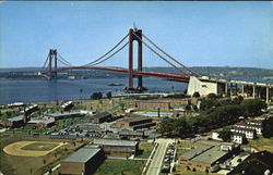 A Panoramic View Of The Verrazano-Narrows Bridge Postcard