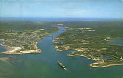 Air View Of Cape Cod Canal Massachusetts Postcard Postcard