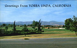 Greetings From Yorba Linda California Postcard Postcard