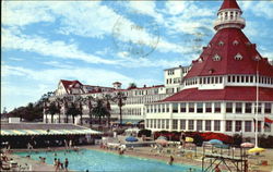 Swimming Pool Hotel Del Coronado California Postcard Postcard