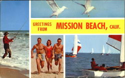 Greetings From Mission Beach Postcard