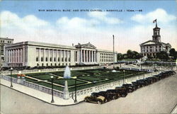 War Memorial Bldg. And State Capitol Nashville, TN Postcard Postcard