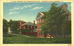 East Dormitory And Administration Bldg, Anderson College Postcard