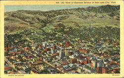 Air View Of Business Section Of Sa Postcard