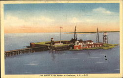 Fort Sumter In The Harbor Charleston, SC Postcard Postcard