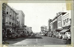 Georgia Street Looking West Vallejo, CA Postcard Postcard