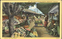 The Original Farmers Market Hollywood, CA Postcard Postcard