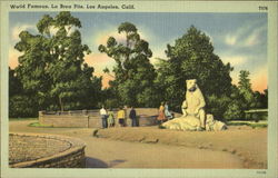 World Famous La Brea Pits Los Angeles, CA Postcard Postcard