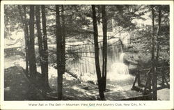 Water Fall In The Dell New City, NY Postcard Postcard