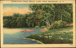 Greetings From Peach Lake Brewster, NY Postcard Postcard