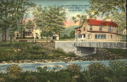 Post Office And Creek, Catskill Mts Postcard