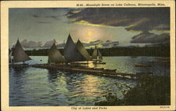 Moonlight Scene On Lake Calhoun Postcard