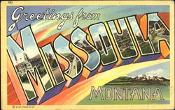 Greetings From Missoula Montana Postcard Postcard