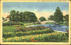 A Beautiful Spot Belle Isle Detroit, MI Postcard Postcard