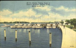 Charter Fishing Boats Miami Beach, FL Postcard Postcard