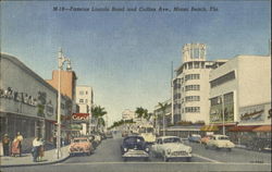 Famous Lincoln Road And Clooins Ave. Miami Beach, FL Postcard Postcard