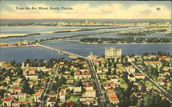 From The Air Miami Beach Florida Postcard Postcard